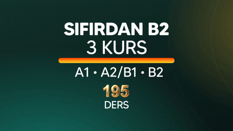 Sıfırdan B2 – 3 Kurslu Paket (A1-B2)