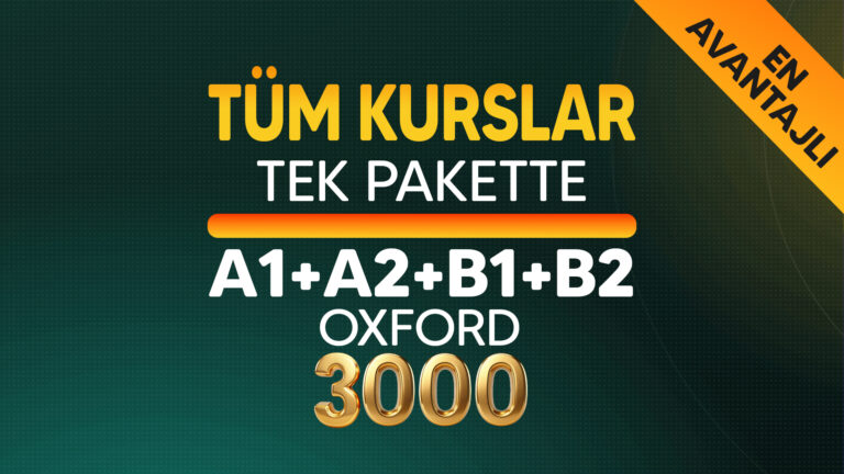 Tüm Kurslar — Sıfırdan B2’ye + 3000 Kelime